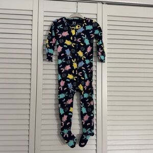 The Children’s Place Spring Easter Bunny One-Piece Footed Pajamas Sz 9-12 Months